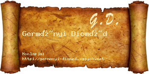 Germányi Dioméd névjegykártya